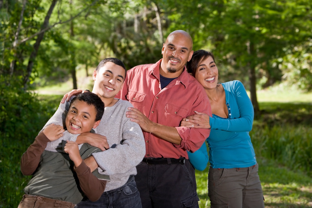 Proud parents with newborn son
